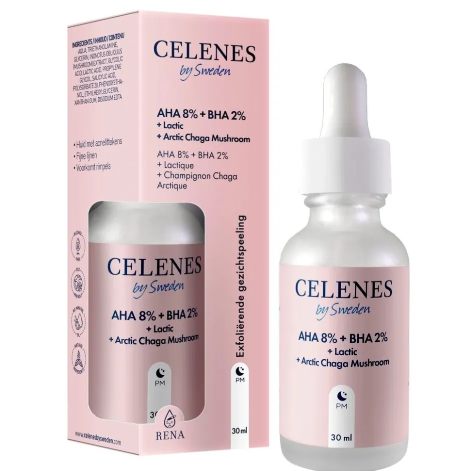 CELENES BY SWEDEN By Sweden AHA 8% + BHA 2% Gezichtspeeling