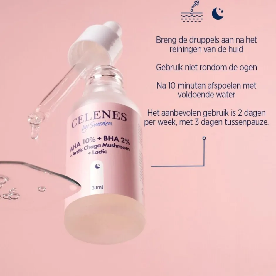 CELENES BY SWEDEN By Sweden AHA 8% + BHA 2% Gezichtspeeling