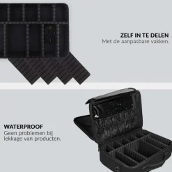 Confibel Cosmetica Koffer Make-up Koffer met verstelbare vakken