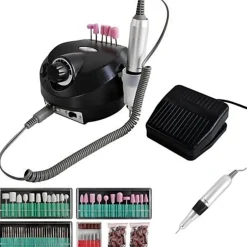 Dermarolling Elektrische Nagelfrees Set 166-delig Inclusief Schuurkapjes