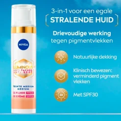 Nivea Skincare NIVEA Luminous630 Anti-spot SPF30 02 Medium 3-in-1 CC Crème