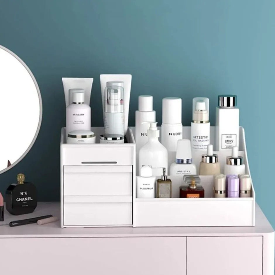 UNIQ Multifunctionele XL Organizer P110‑XL – Witte Make‑up & Accessoire Opberger