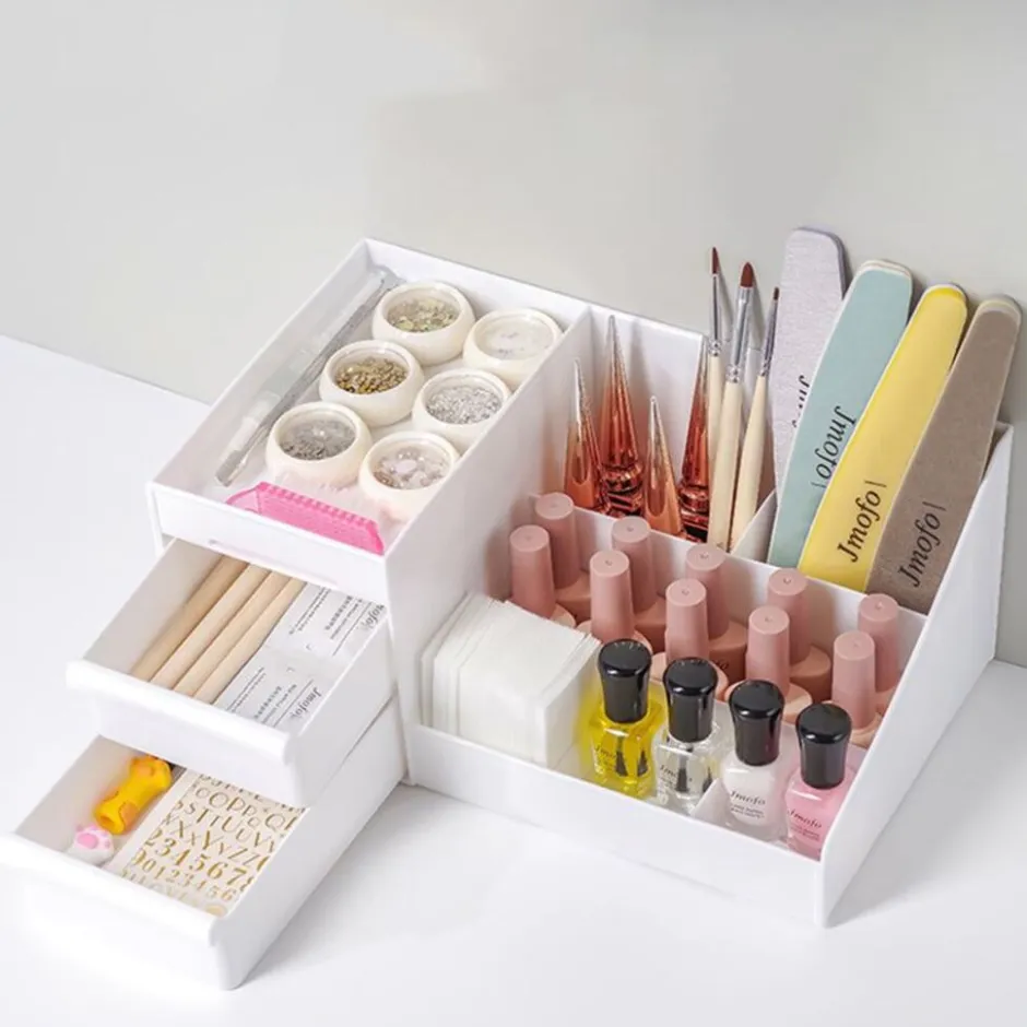 UNIQ Multifunctionele XL Organizer P110‑XL – Witte Make‑up & Accessoire Opberger