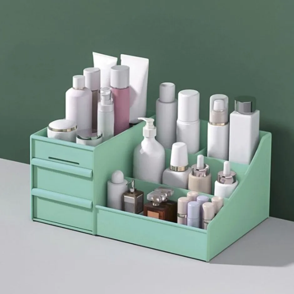 UNIQ Make‑up & Sieraden Organizer – 2 Laden, Mintgroen